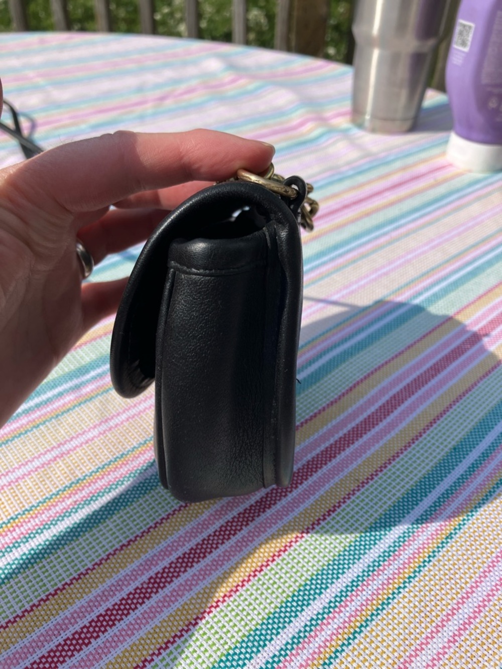 Coach Vintage Black Leather Belt Bag - Picture 3 of 10
